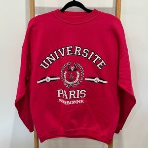 EUC RARE VINTAGE 80s/90s Universite Paris Sorbonne Sweatshirt - Size 3 (Size 12)